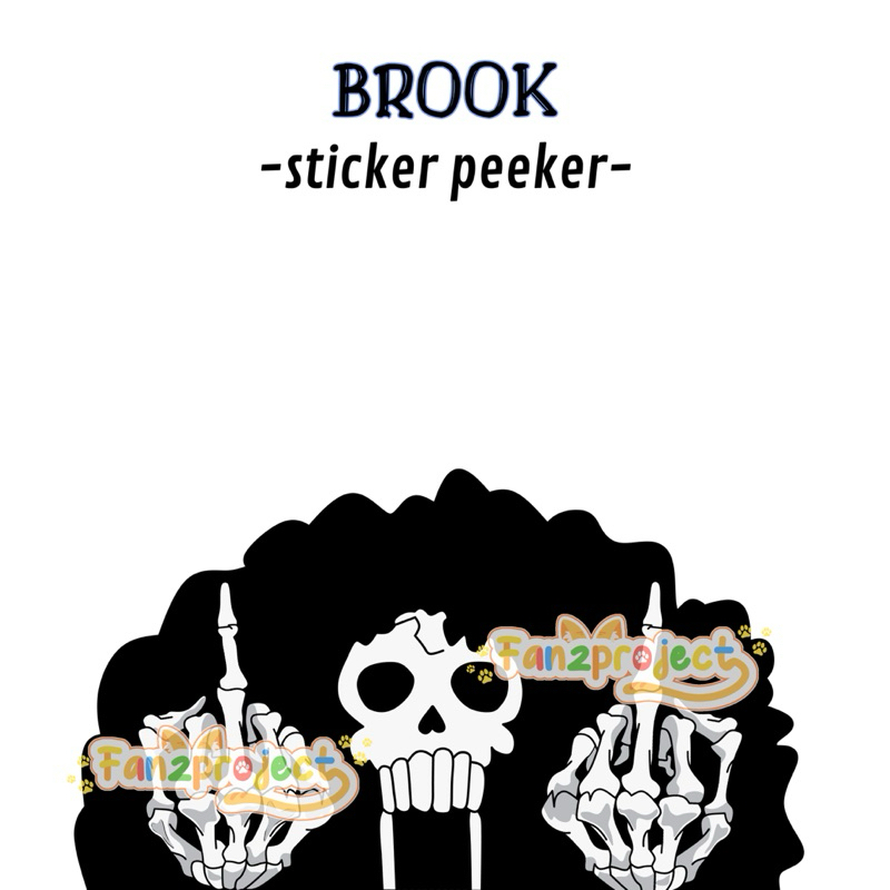 STICKER INTIP ANIME BROOK ONE PIECE (WATERPROOF)