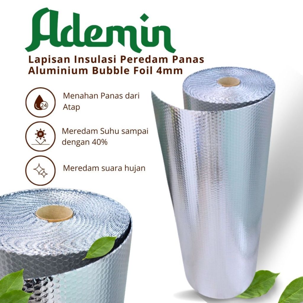 ADEMIN Aluminium Bubble Foil Insulasi Peredam Panas Atap