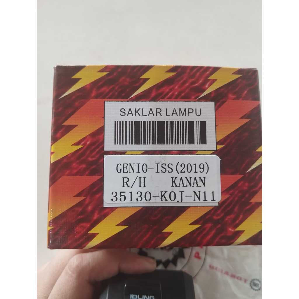 Saklar Lampu Holder Kanan Genio ISS 2019 TOKAIDO 35130 K0J N11 Start Idle