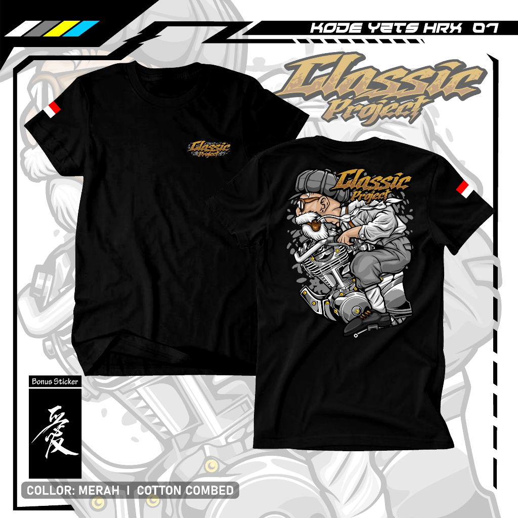 Kaos Racing Mesin Herex - Herex  Series Kaos Pria Distro Herex Style Motor cb gl mp tiger YANZ. 07