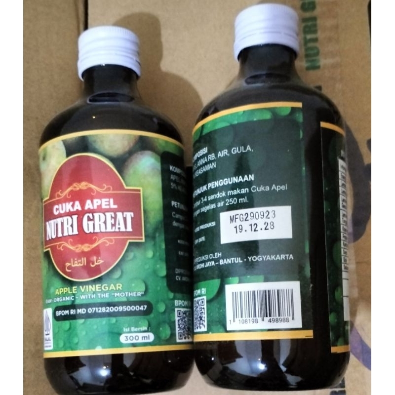 

Cuka Apel Nutri Great 300ml Nutrigreat