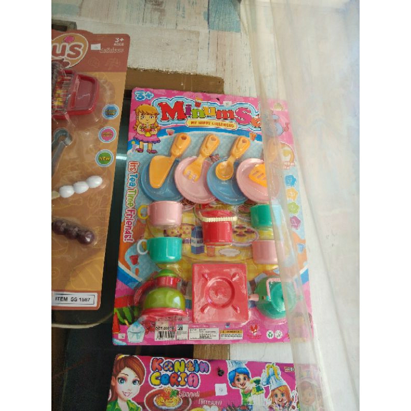 mainan anak masak masakan alat makan minum set