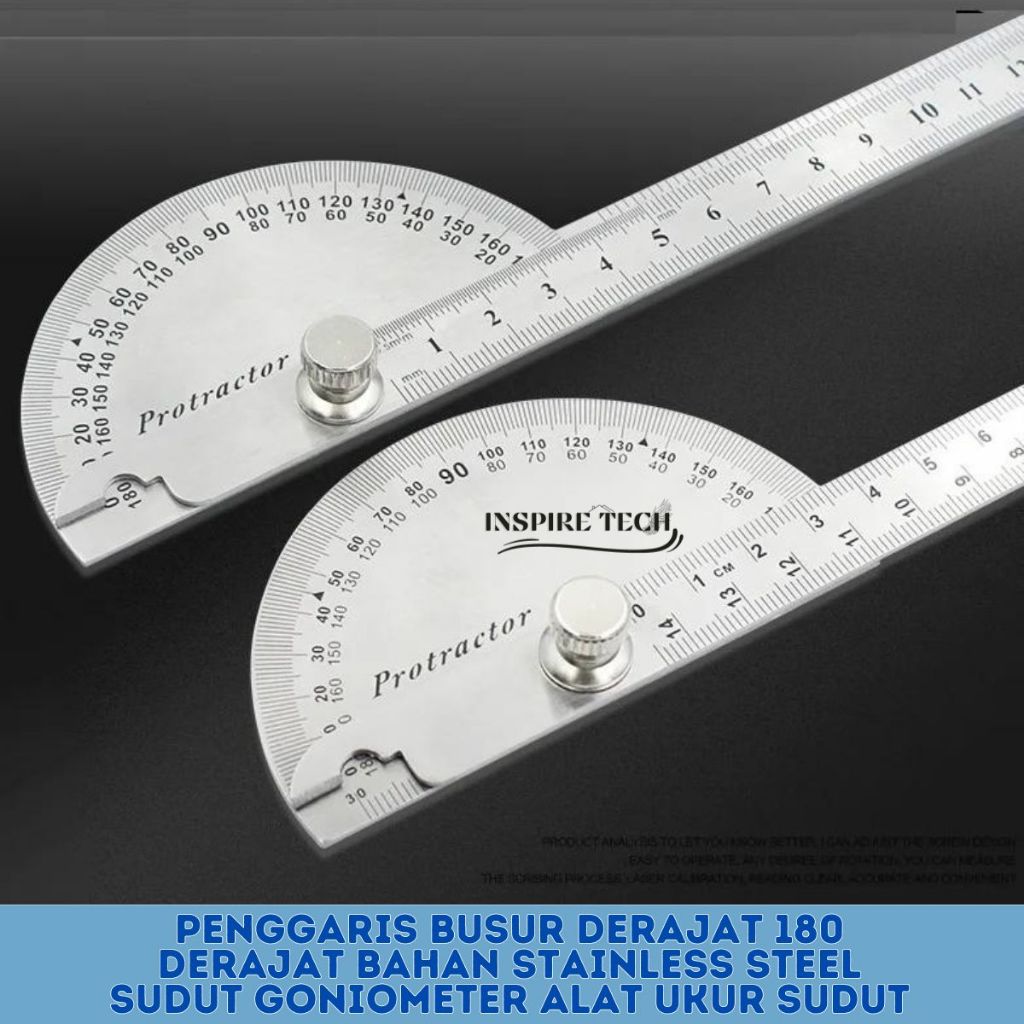 

Penggaris Busur 180 Derajat Stainless Steel Protractor Angle Ruler Alat Ukur Sudut