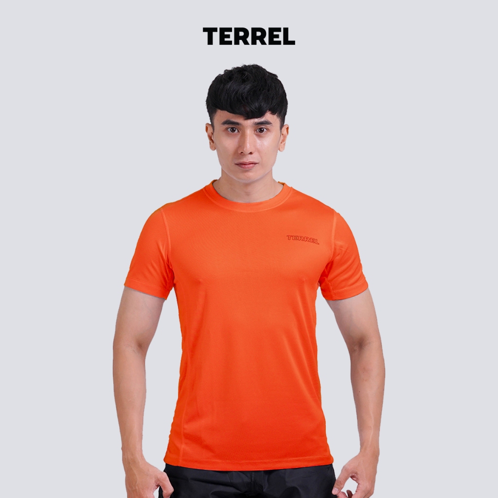 Terrel sportswear Basic Tee Orange kaos olahraga dry fit lari running gym pria lengan pendek