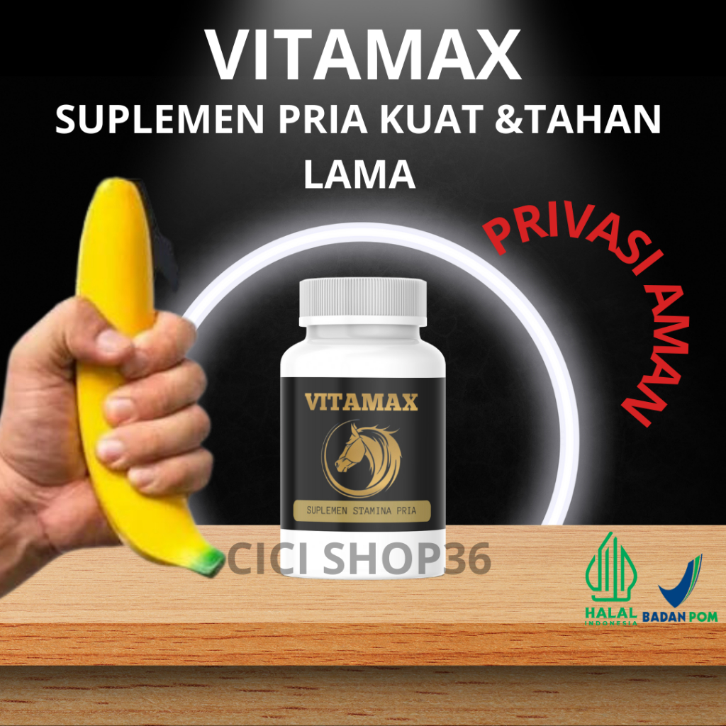 Suplemen stamina pria vitamax isi 30 kapsul tambah kuat dan menjaga imunitas tubuh
