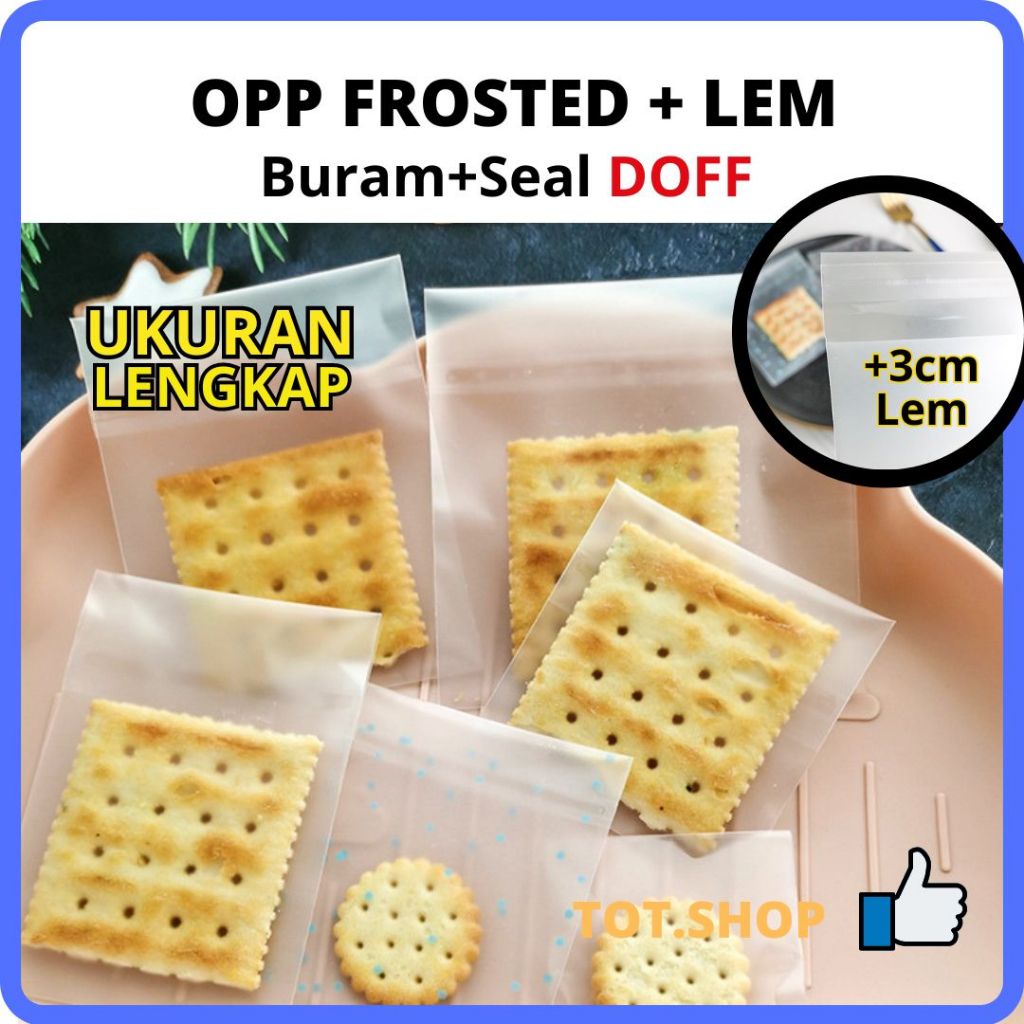 

[ECER] TEBAL Plastik OPP DOFF +Lem FROSTED POLOS Seal Kemasan FOOD GRADE Cookies Packing Plastic Snack Kue Tebal Bakery Kantong Motif Buram Polkadot Packaging Nastar Coklat Permen Biskuit SHOWER SANITARY BAG AMINITIES Ukuran Lengkap