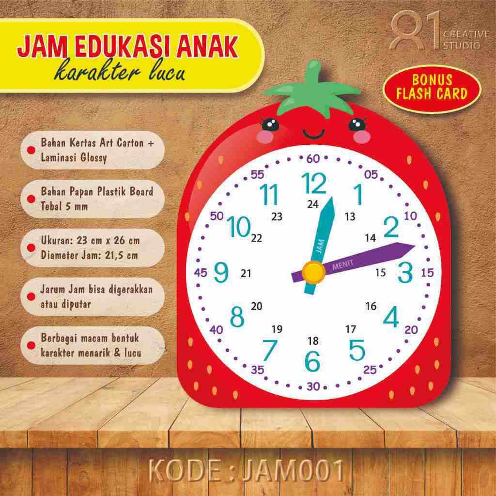 

Prakarya / Mainan Edukasi Mengenal Jam Dinding / Belajar Jam Anak