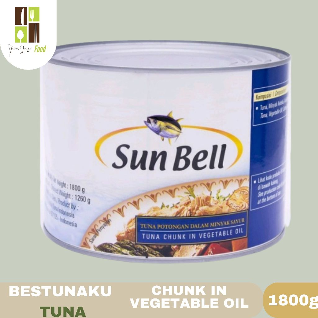 

Sunbell Tuna Chunk In Vegetable Oil / Tuna Potong Dalam Minyak Sayur 1800g