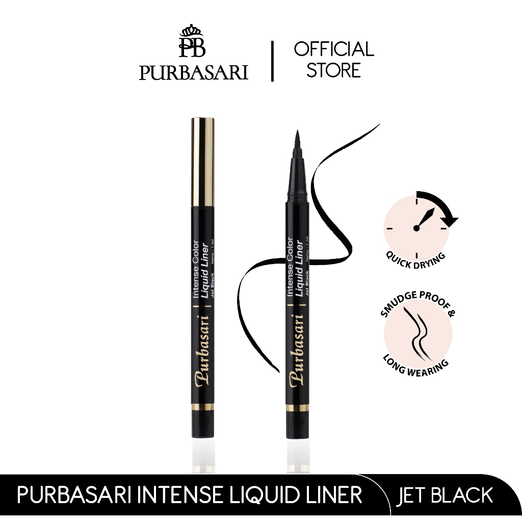[BUY 1 GET 1 FREE] Purbasari Intens Color Liner Spidol FREE Purbasari Ultra Smooth Brow Liner