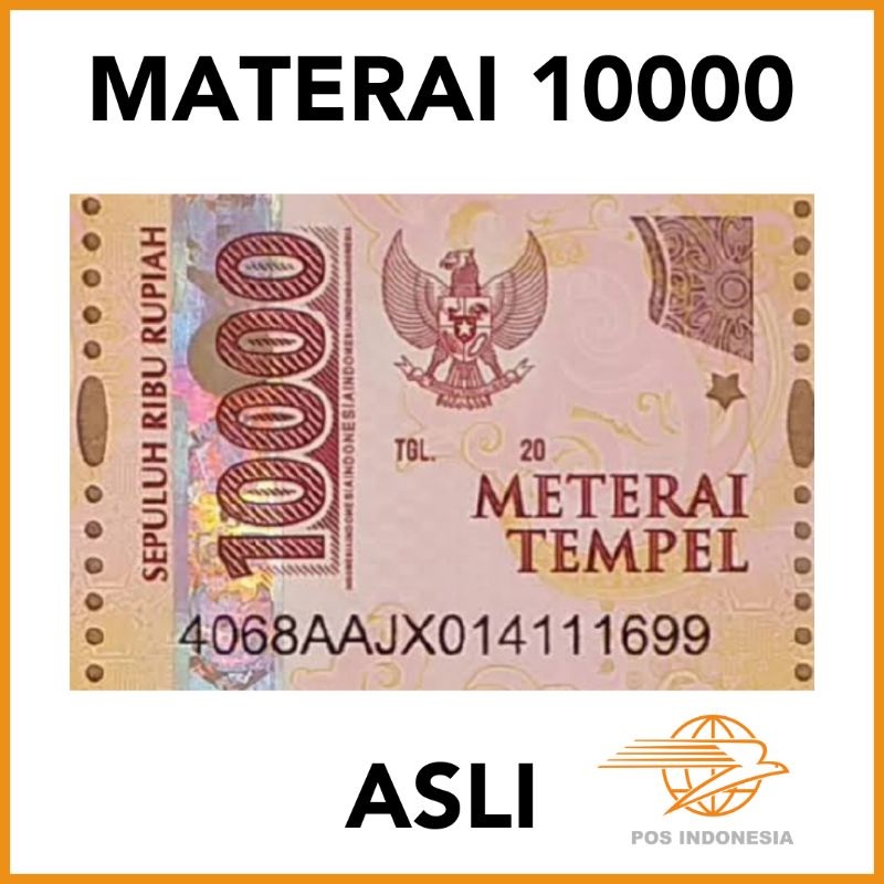 Materai 10.000 -  Asli 100% Materai dari Pos Indonesia