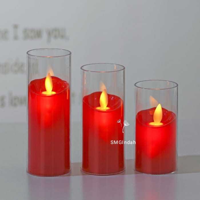 LAMPU LED / LAMPU LILIN / LILIN ELEKTRIK / LILIN BATERAI MERAH / LILIN