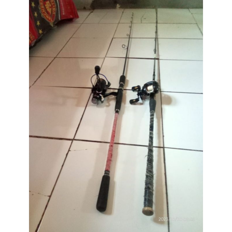 2 set joran pancing kenzi + reel bc dan spining