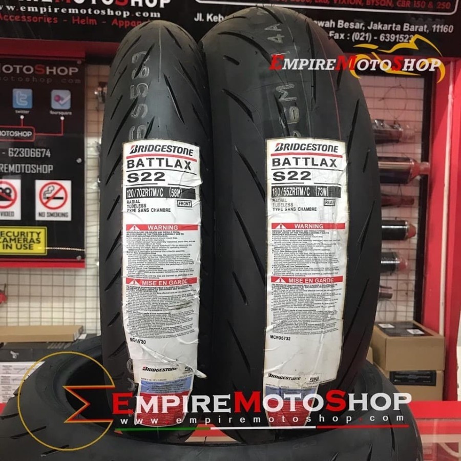 Ban Battlax S22 Ukuran 120 70 17 180 55 17