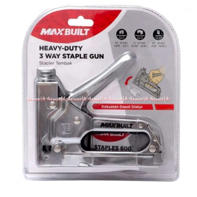 

Maxbuilt Heavy Duty 3way Staple Gun Stapler Tembak 3in1 Staples Kayu Papan Dinding Tembok Staples Alat Streples Besar Maxb Max Built