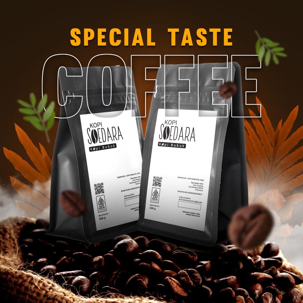 

Kopi Soedara Kopi Robusta Lampung Bubuk (500 Gram) Fresh Roasted