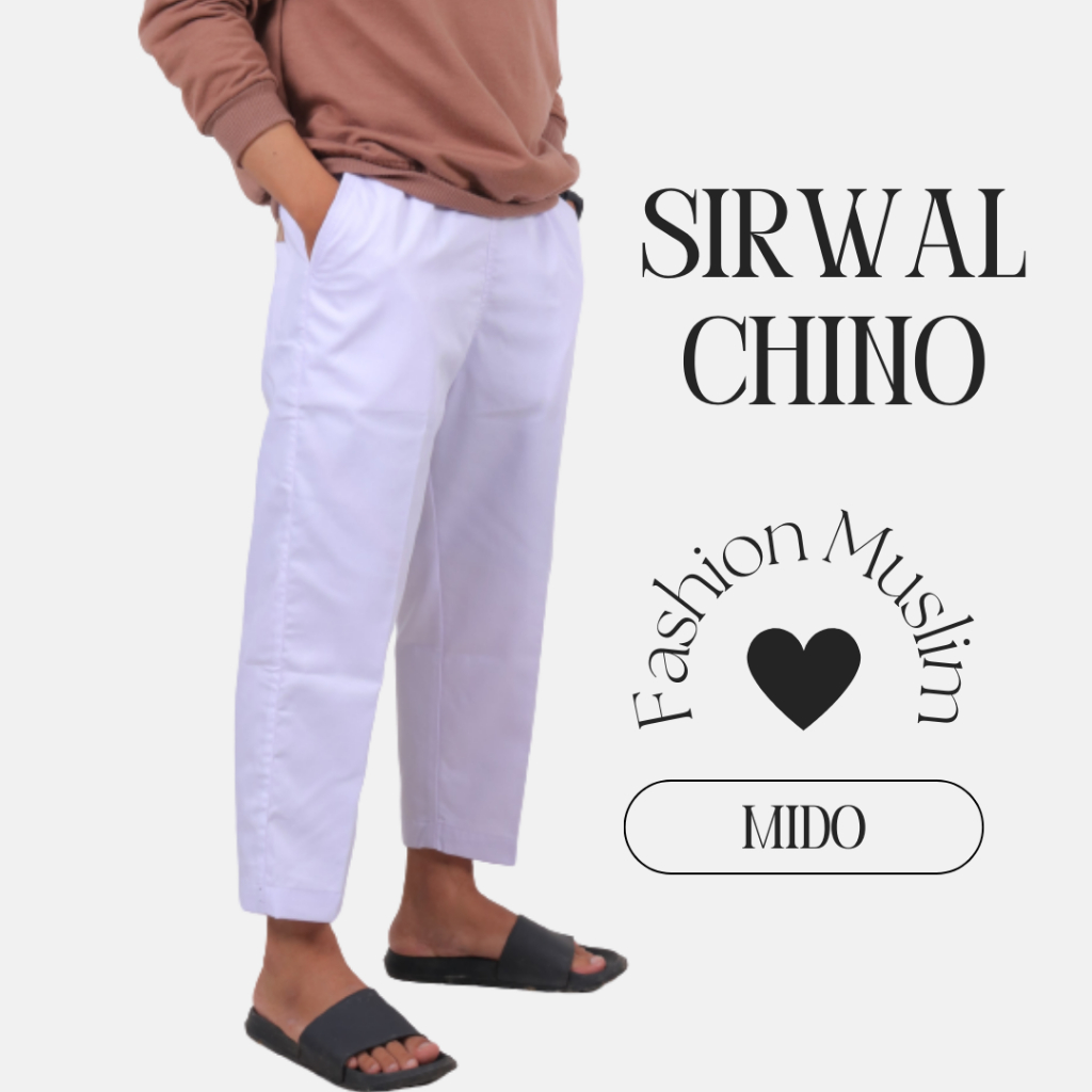 Celana Sirwal Cingkrang Komprang Ihrom Sholat Pria Dewasa Katun Putih