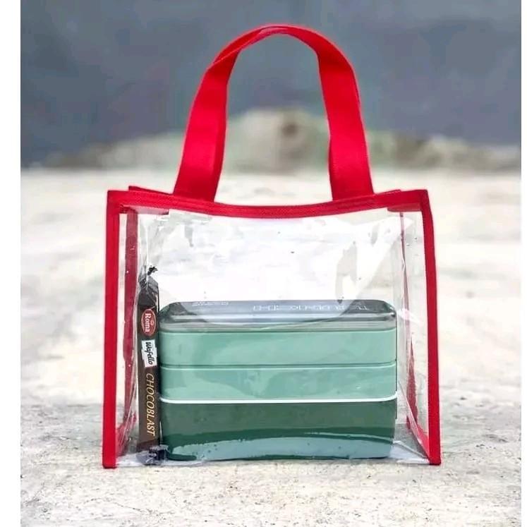 

TAS HAMPERS HAJATAN Tote / TAS MIKA TRANSPARAN / TOTTEBAG SOUVENIR