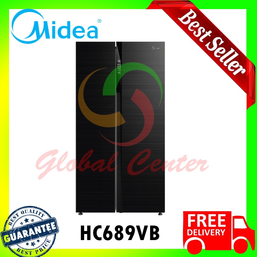MIDEA KULKAS Side-by-Side (SBS) Series - HC689VB - GARANSI RESMI