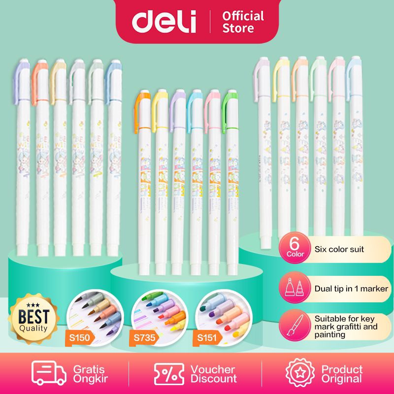 

DELI EC SET 6 HIGHLIGHTER S150