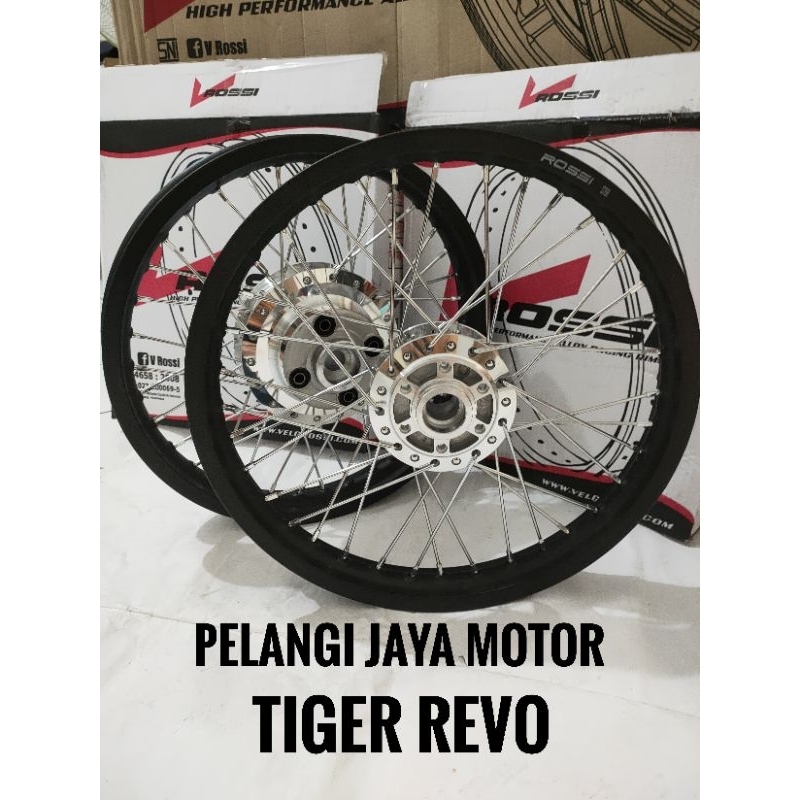 Velg Motor Tiger Revo / tire / tromol set jari velg ukuran Tapak lebar 250x300/17 plus rakitan stell