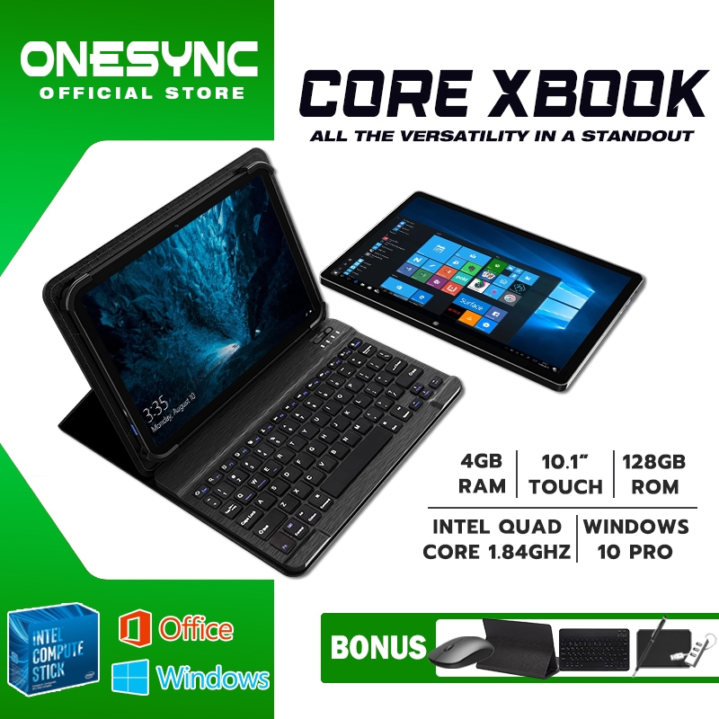ONESYNC Tablet Laptop 2-in-1 Layar Sentuh Windows 10 PRO - 4GB+64GB/128GB