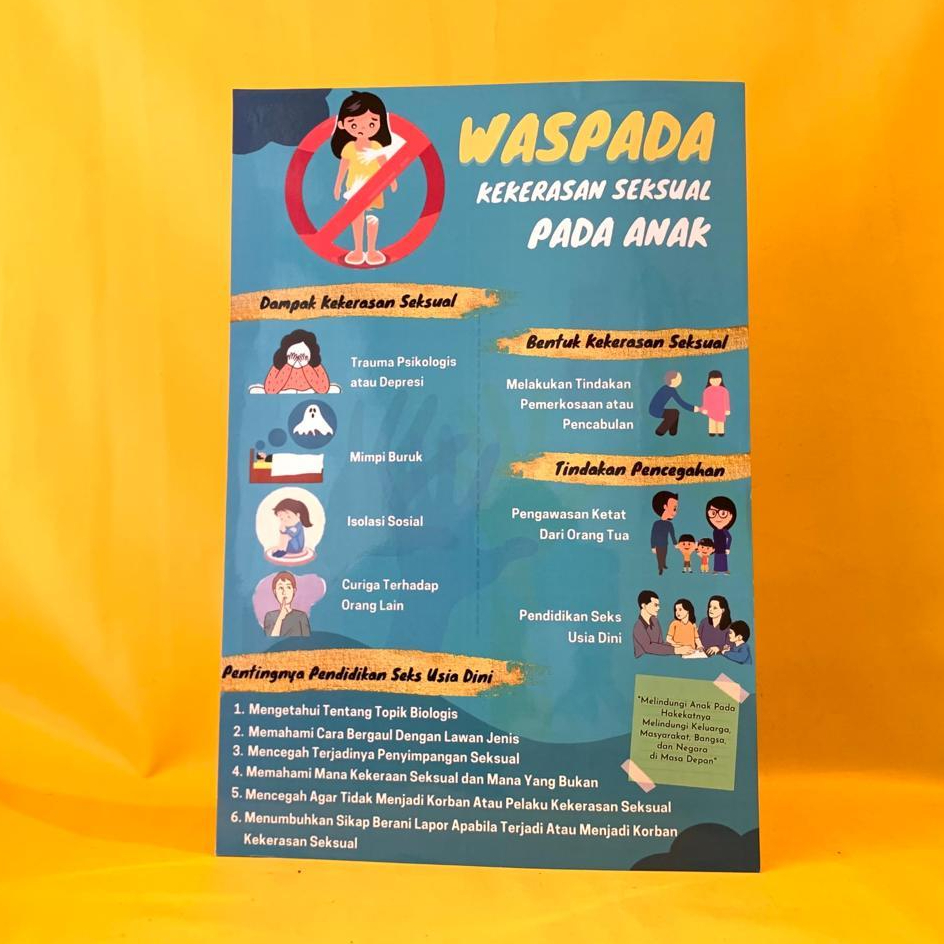 Poster Stop Kekerasan | Poster Waspada Kekerasan Seksual Pada Anak | Poster Dampak Kekerasan Seksual