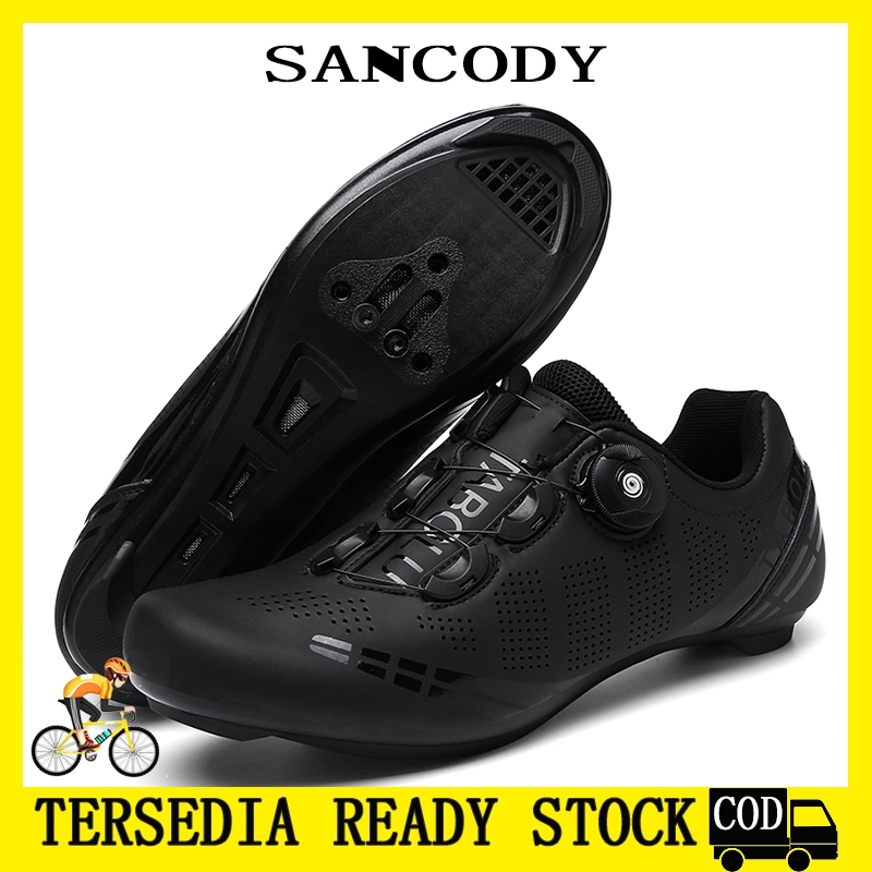 Tersedia Sepatu Sepeda Multi Cleat Roadbike MTB Cycling Shoes Cleats Sepatu Gowes Hitam TABOLU asli/