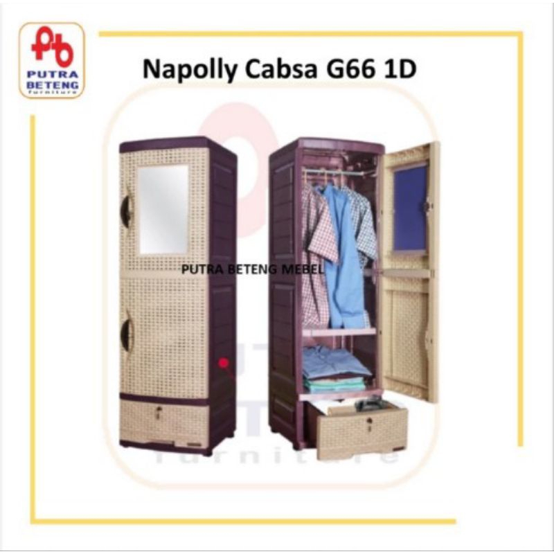 RAK CABINET SERBAGUNA LEMARI BAJU CABINET LEMARI NAPOLLY CABSA-G66 1D