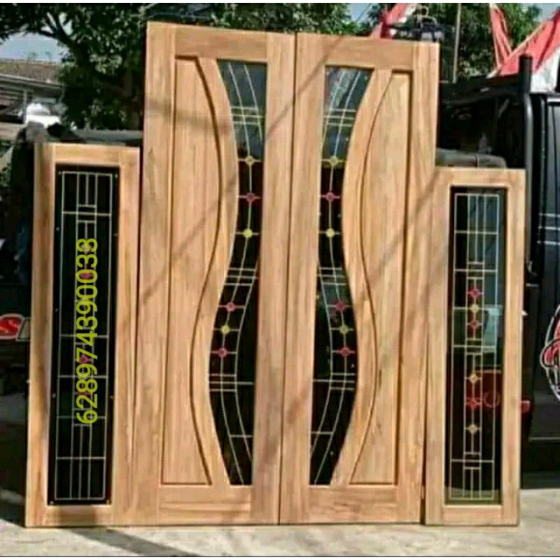 Set Pintu Rumah Minimalis dan Jendela, Pintu Kayu Jati minimalis
