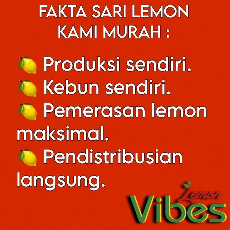 

Model Terkini SARI LEMON 1 LITER MURAH - JUS DIET/DETOKS BPOM DAN HALAL Ready