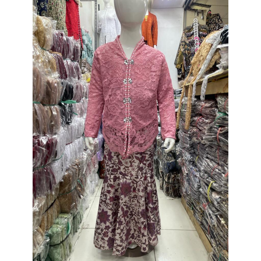 Setelen Kebaya Anak Perempuan Umur 4 - 12 Tahun / Kebaya Encim Anak / Kebaya Wisuda Anak TK SD SMP