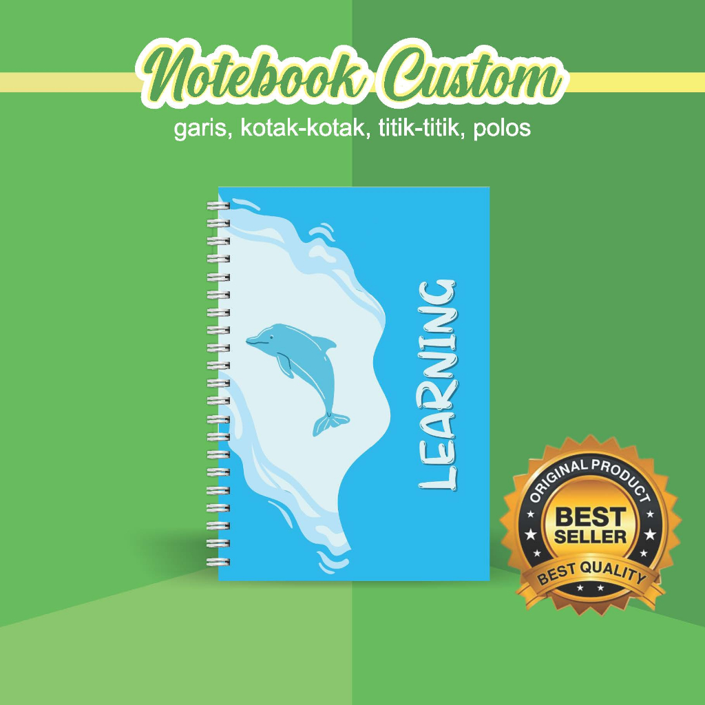 

NOTEBOOK A5 CUSTOM CATATAN/JURNAL BOOKPAPER GRID/KOTAK2#DOTTED/TITIK2#BLANK/POLOS