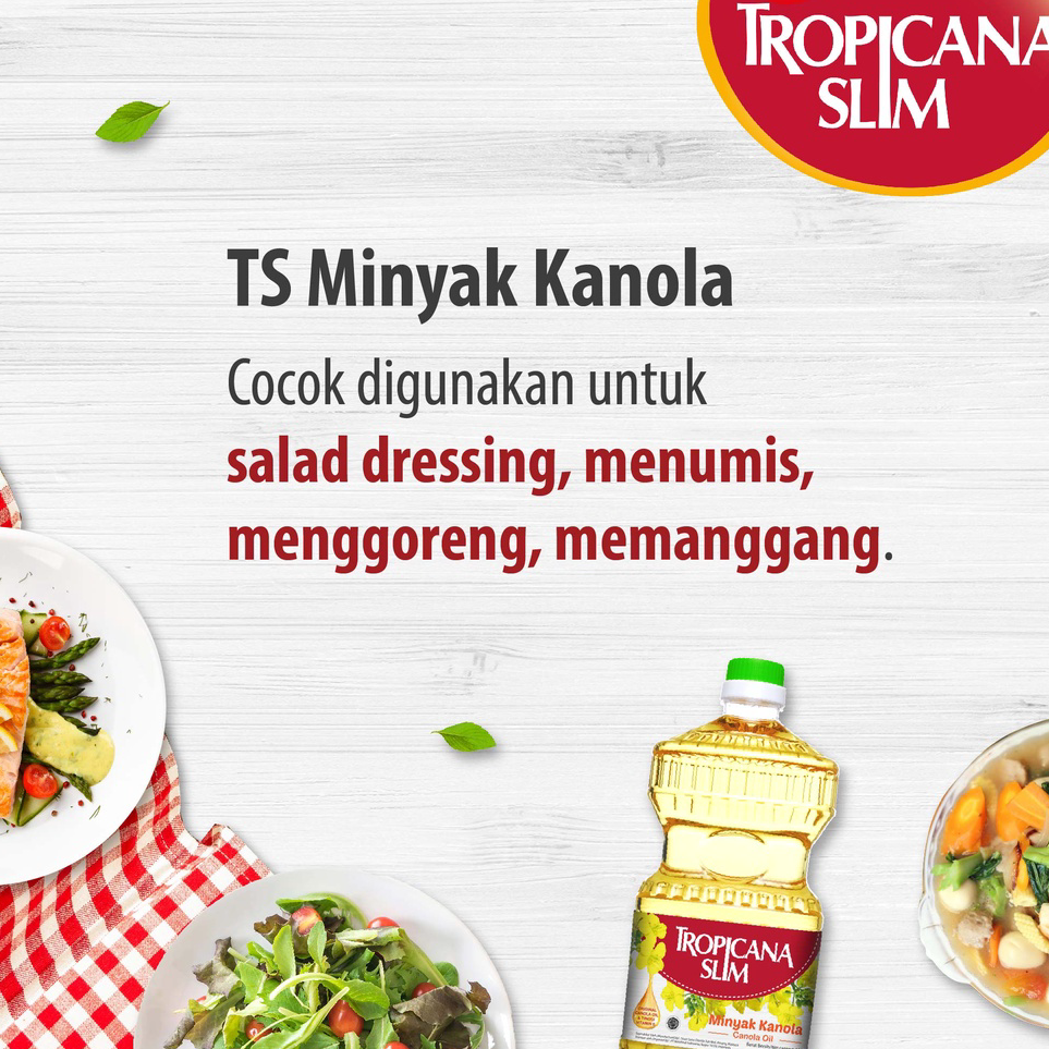 

Big Sale Tropicana Slim Minyak Kanola 946ml - 100% Pure Canola Oil