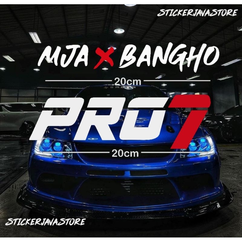 STIKER MOBIL STIKER SATU SET ISI DUA MJA X BANGHO PRO7
