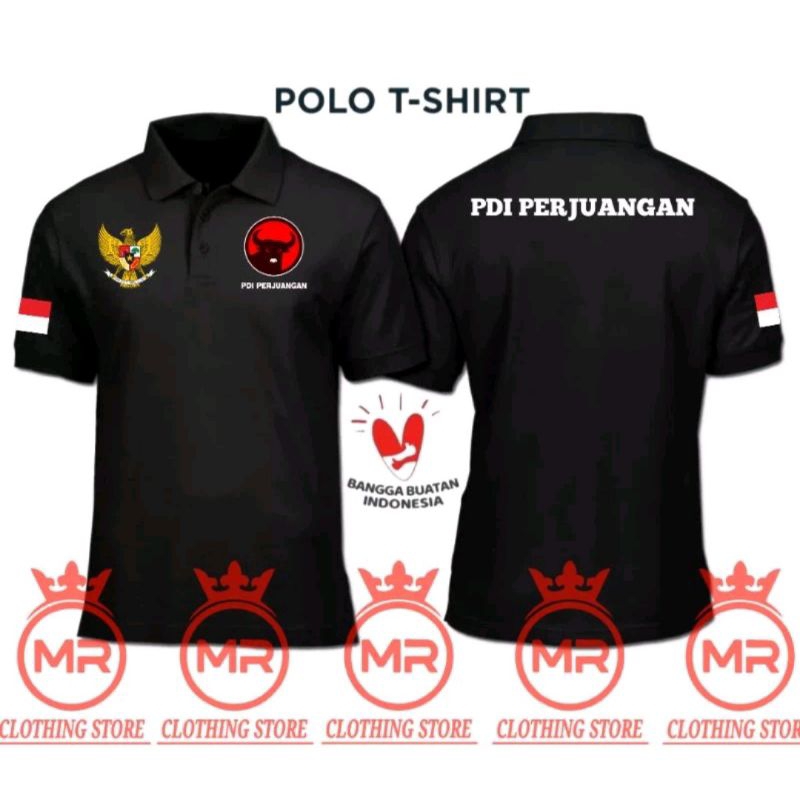 KAOS POLO PDI PERJUANGAN SABLON DTF