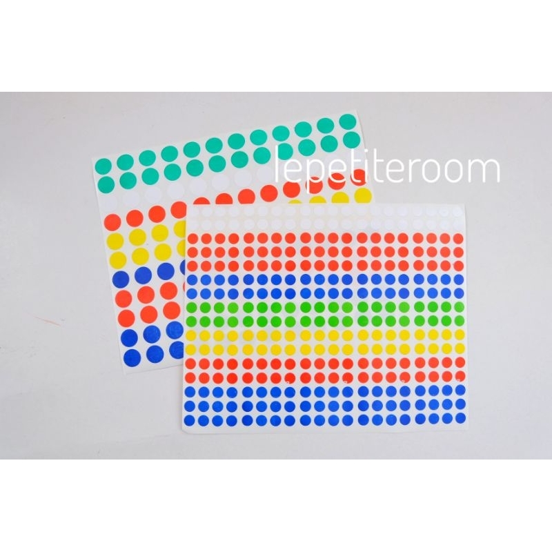 

STIKER DOT WARNA WARNI / STIKER BULAT / LABEL BULAT/ STIKER UNTUK AKTIFITAS ANAK