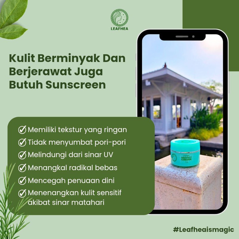 sunscreen leafhea asli original 100% member leafhea