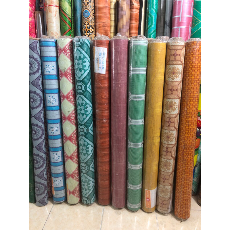 Karpet lantai plastik vinyl METERAN/ Karpet lantai vinyl tebal dan mewah