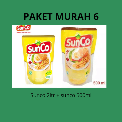 

Paket murah 6 (sunco 2lt + sunco 500ml)