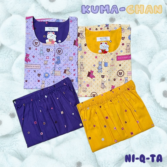Piyama NiQTa Kuma-Chan dewasa baju tidur piama katun wanita perempuan