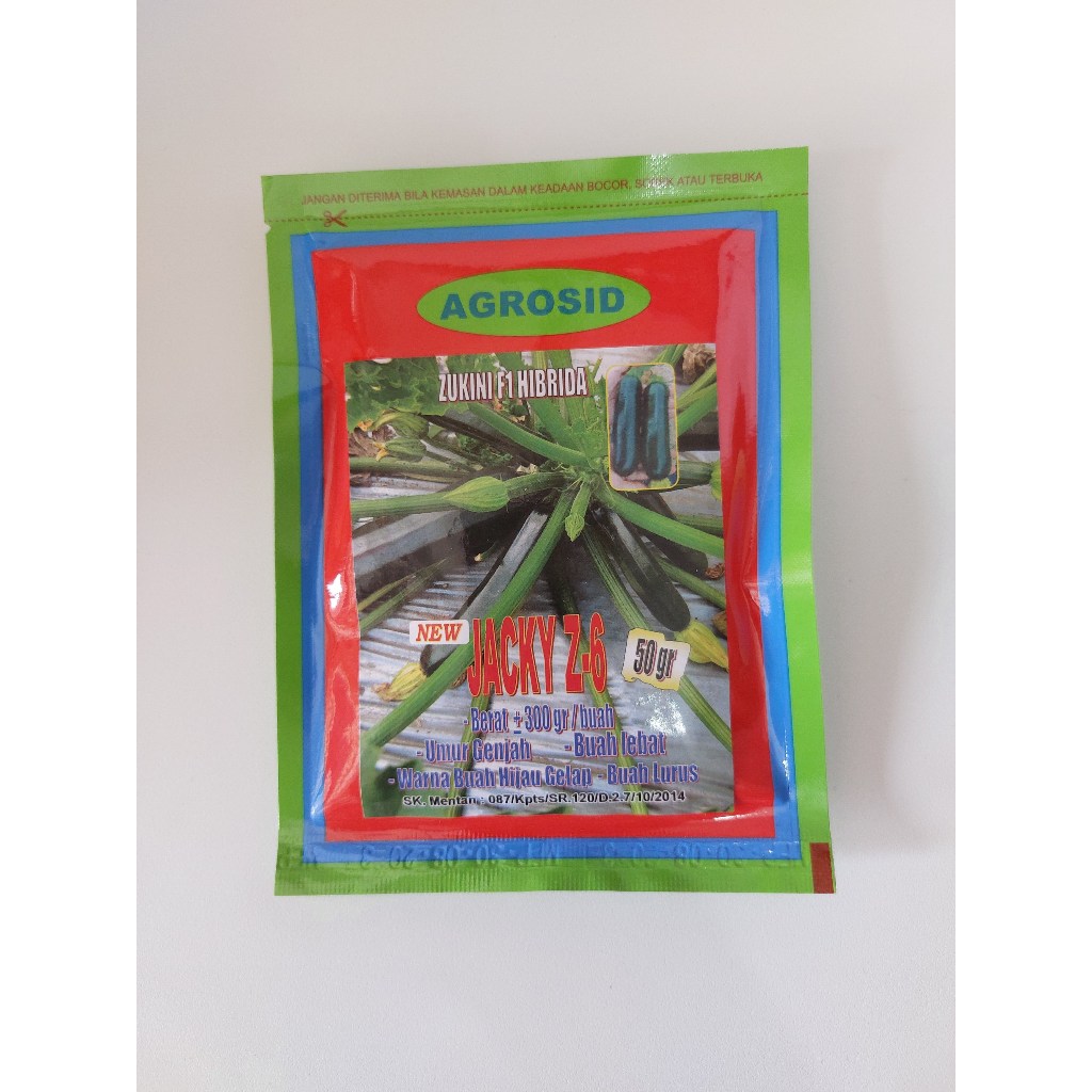 benih zukini / cukini / zucchini f1 JACKY Z6 AGROSID 50gr