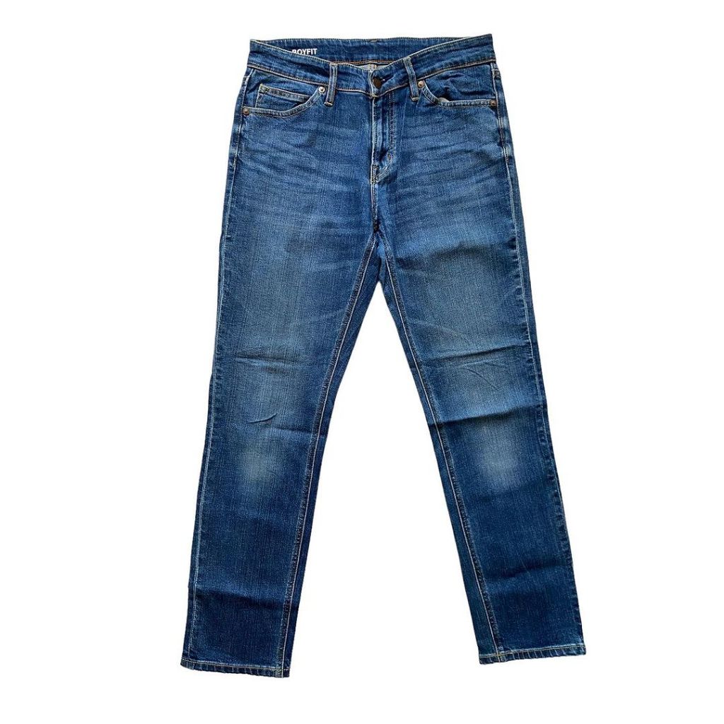 MUJI Denim Slim Fit Tapered Blue Wash Jeans (29)