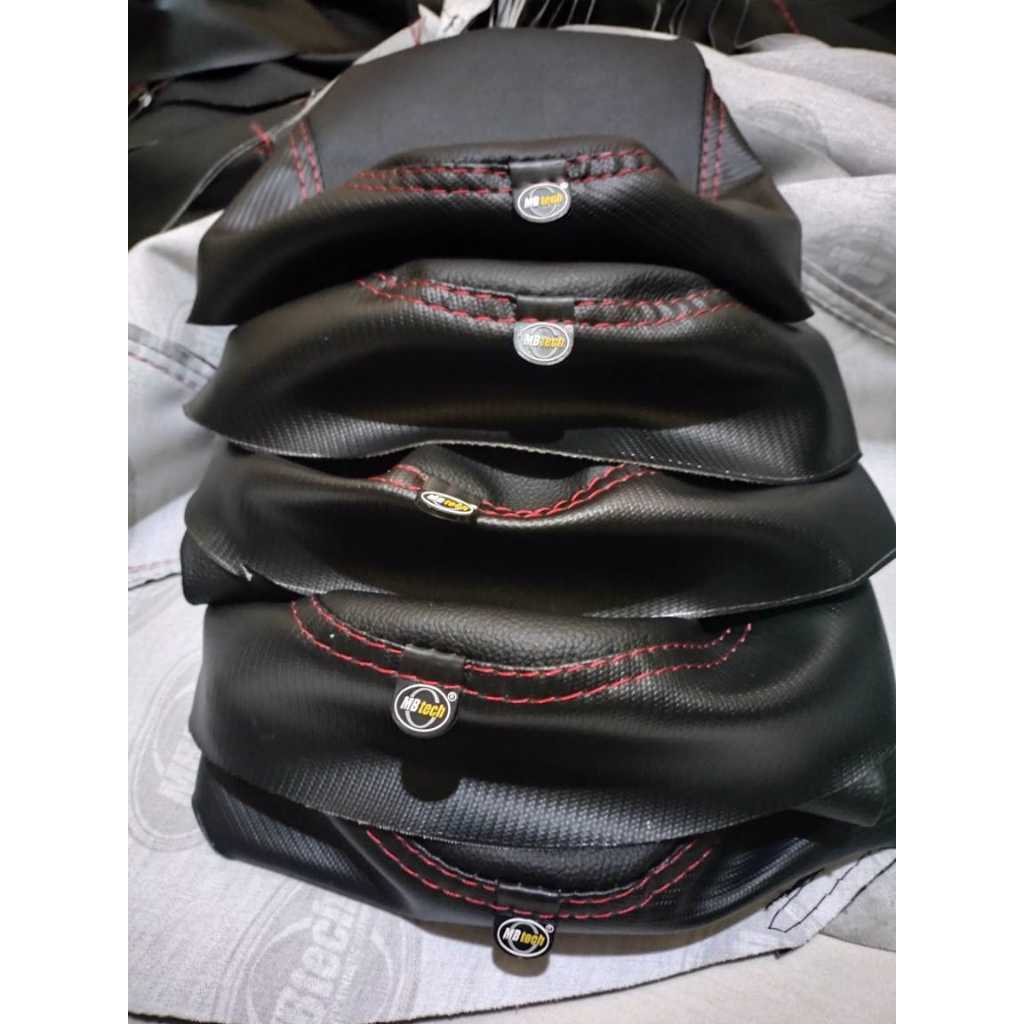 COVER KULIT SARUNG JOK REVO FI INJEKSI MBTECH JAHIT DEPAN - SARUNG JOK REVO FI INJEKSI