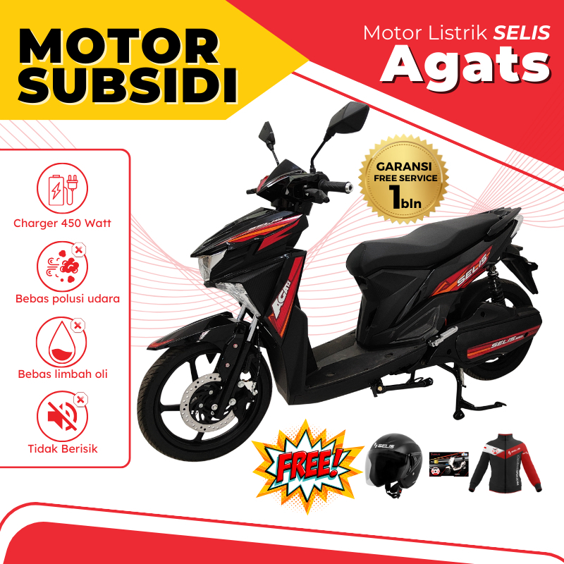 Subsidi - SELIS Motor Listrik Agats Lithium Baterai Motor listrik Subsidi Pemerintah - On The Road J