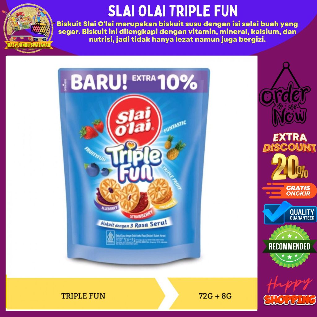 

SLAI OLAI TRIPLE FUN ISI 3 RASA 72 GRAM POUCH