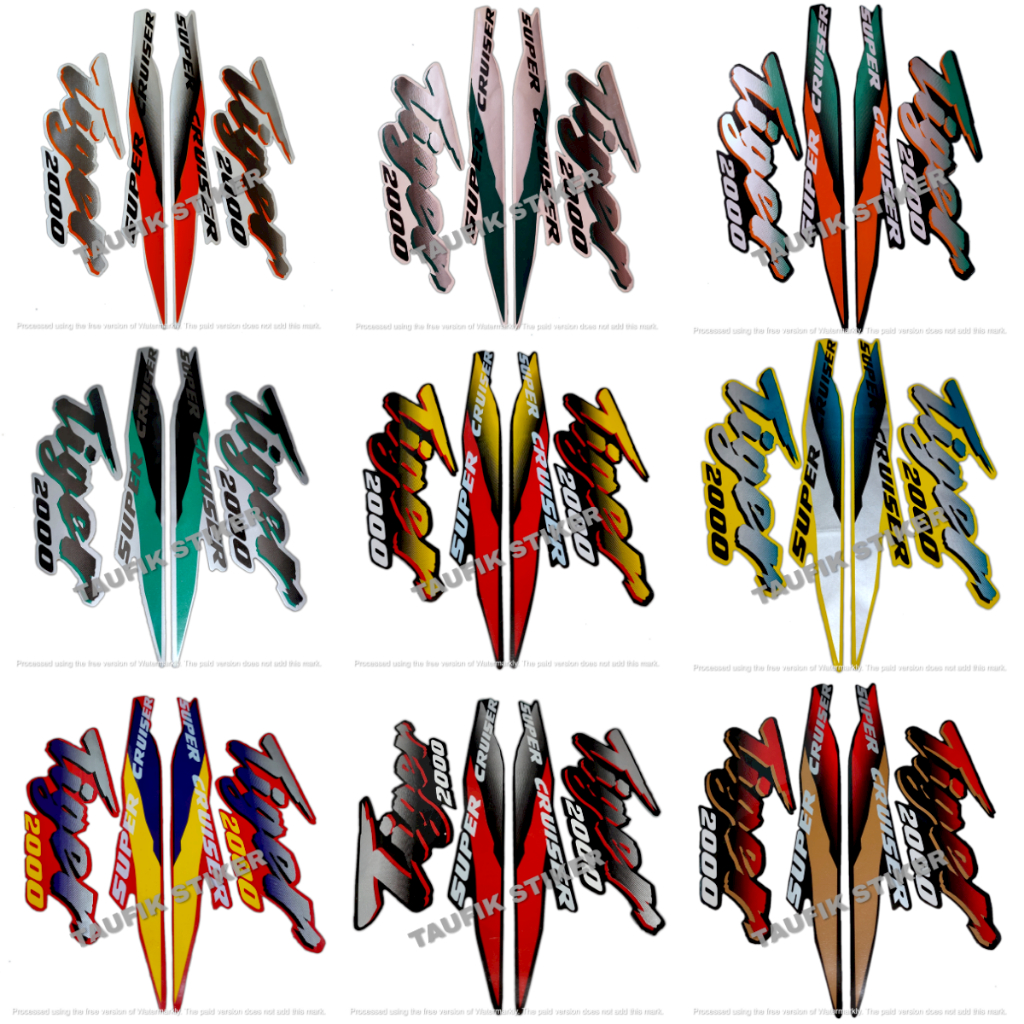 STRIPING LIS BODY MOTOR HONDA TIGER 2000 SEPASANG STANDAR FULL SET