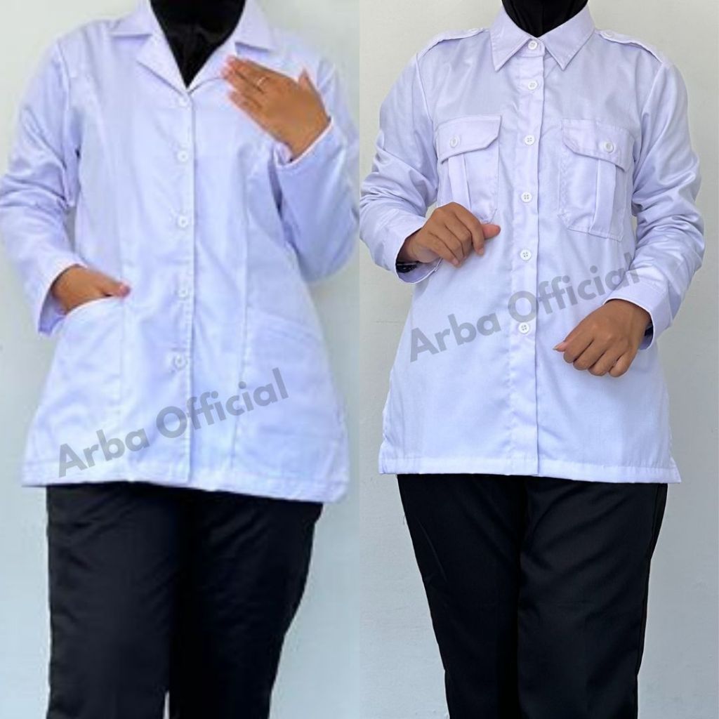 Baju Pdh Putih Wanita Seragam Putih Pns Wanita Baju Dinas Putih Pns Wanita Lengan Panjang