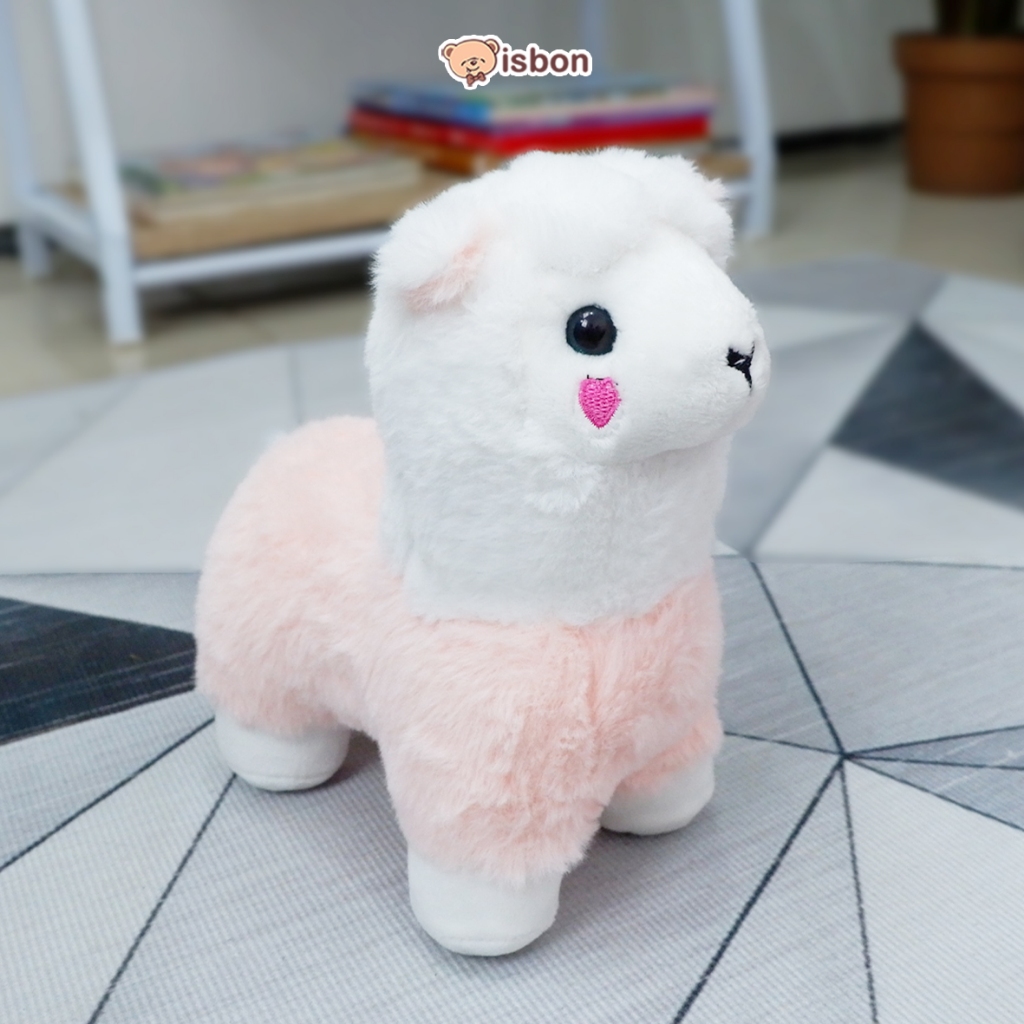 ISTANA BONEKA Llama Pink Mini Karakter Glama Alpaca Berbulu Halus dan Lembut Premium