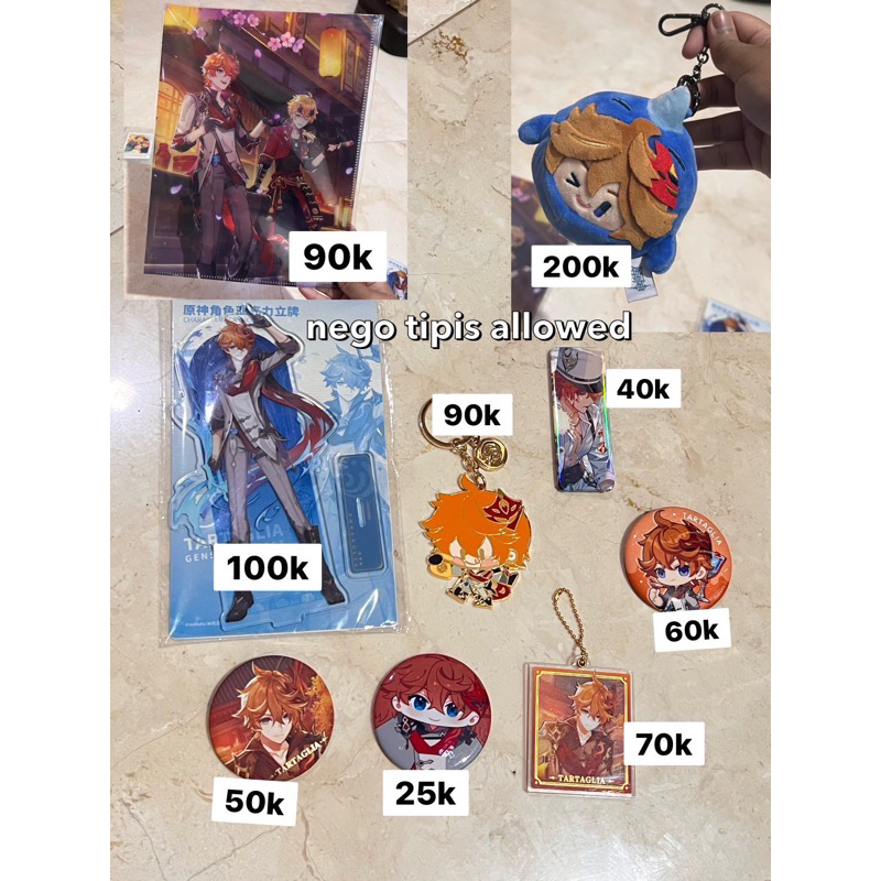 childe tartaglia genshin impact merch merchandise plushie plush file map