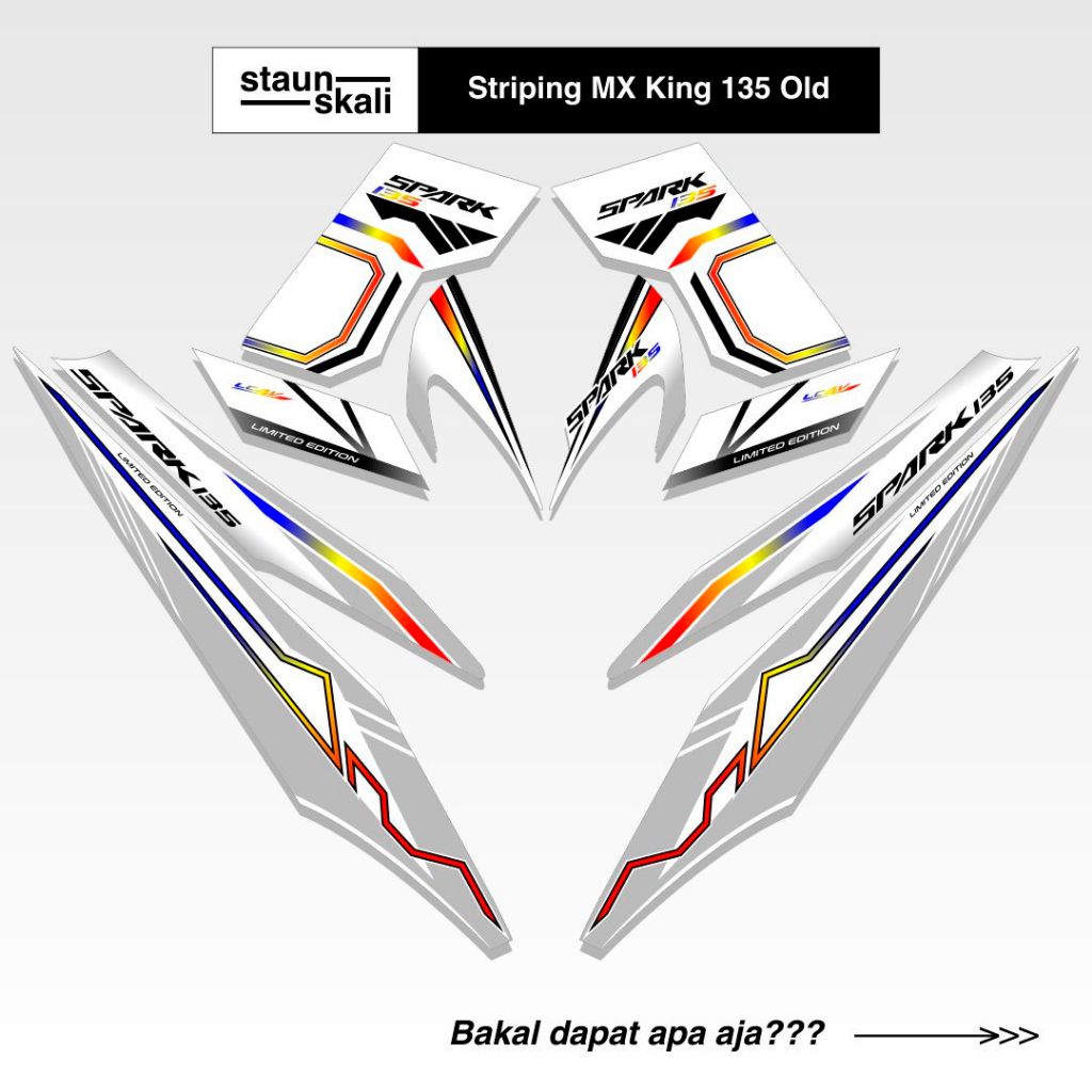 Striping Jupiter MX Old 135 Variasi (26) Malaysia Exciter Sniper Api Motif Mandalika Medusa Style Ki